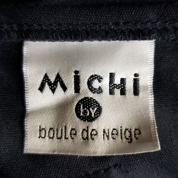 Michi by boule de neige womens large vintage PU high waisted shiny black pants - Picture 9 of 14